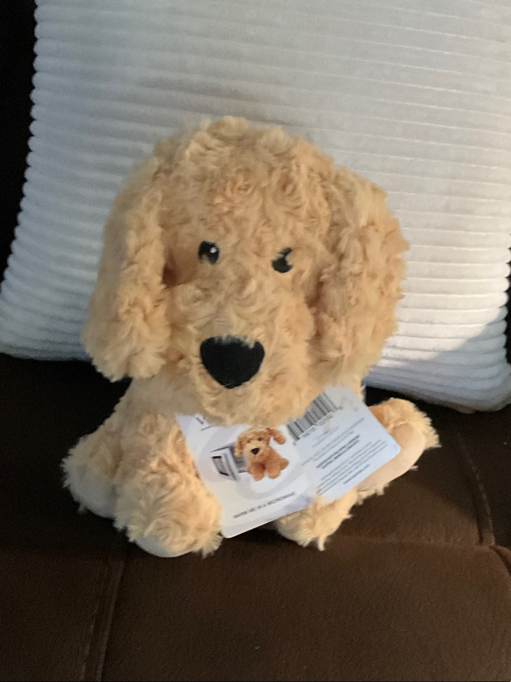 Plush Tan Puppy Stuffed Animal - Soft Cuddly Toy